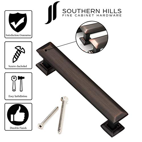 Southern Hills Oil Rubbed Bronze Cabinet Drawer Pulls 4 Inch