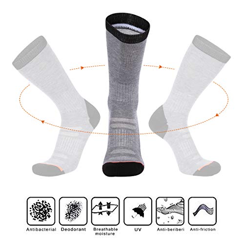 COOVAN Men's 6 Pack Performance Cushion Crew Socks Men Athletic Thick