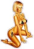 Blonde Swin Suit Pin Up Girl Decal 5