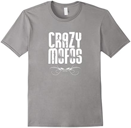 Men's Funny Crazy Mofo T-shirt  Medium Slate
