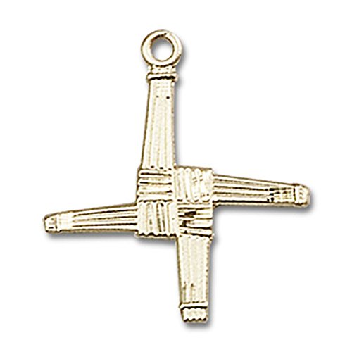 14kt Yellow Gold St. Brigid Cross Medal 5/8 x 5/8 inches