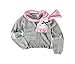 Fleurish Girl Little Girls' Cotton Cardigan Sweater with Bunny Scarf