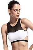 Lasher Women's Mesh Yoga Sports Bra High Impact Seamless Fit Workout Bra