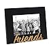 Isaac Jacobs Black Wood Sentiments “Friends” Picture Frame, 4x6 inch, Photo Gift for Friend, Display on Tabletop, Desk (Black, 4x6)