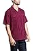 G-Style USA Men's Short Sleeve Cuban Guayabera Shirt 2000-1 - Burgundy - X-Large