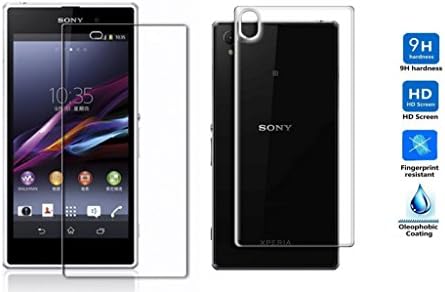 Granadatech@ Tempered glass screen protector for Sony Xperia Z1 Front and Back (thickness 0.3 mm) HD quality, rounded corners 2.5D, 9H high shock resistance. No bubbles when installing the screen protector