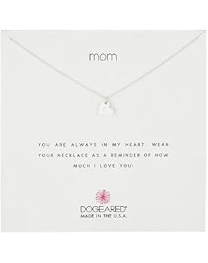 Mom, Sparkle Heart Chain Necklace, 16