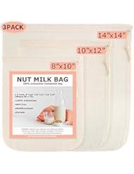 Nut Milk Bags, All Natural Cheesecloth Bags, 8
