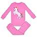 Bluenido 2 Piece Tag Free Pjs for Girls - 100% Cotton Pajamas Set - Kids Summer Pajama - Snug Fit Girl Sleepwear (12M-8Y) Blush