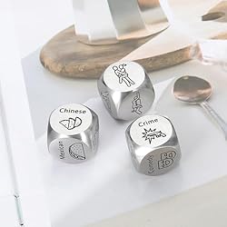 3PCS Funny Dice Anniversary for Men Women Him Her