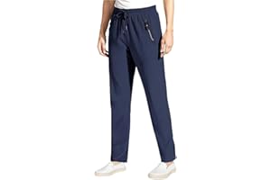Women's Ice Silk Quick Dry Pants, Ultra Stretch Cooling Active with Zipper Pockets, for Women Over 50 Casual Golf Pants
