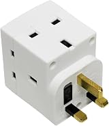 Mr Gadget's Solutions 3 Way Socket Multi Plug Adapter UK Mains 13A 240V Fused view 1