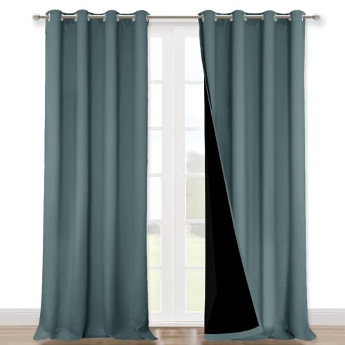 NICETOWN Aqua 100% Blackout Curtains