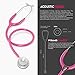 MDF Instruments, MD One Stainless Steel Stethoscope, Adult, Fuschia Tube, Silver Chestpieces-Headset, MDF77732