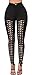 Chuanqi Women's Sexy High-waisted Double Lace up Cross Drawstring Tinny Leggings
