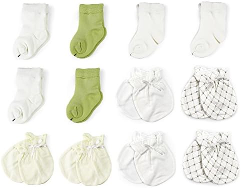 Baby Mittens &amp; Socks by Babs Babies -- Made from Soft Organic Bamboo (6 Pack of each)