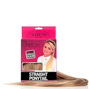 Sleep In Rollers Straight Ponytail Various Shades Golden Blonde