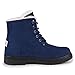 Susanny Suede Flat Platform Sneaker Shoes Plus Velvet Winter Women's Lace Up Blue Cotton Snow Boots 8.5 B (M) US