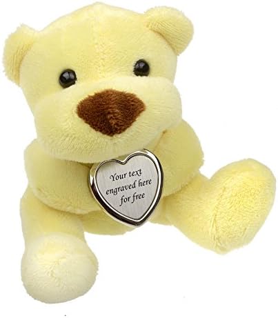 Teddy Bear with a HEART PENDENT personalised - engraved with your text, name or logo.