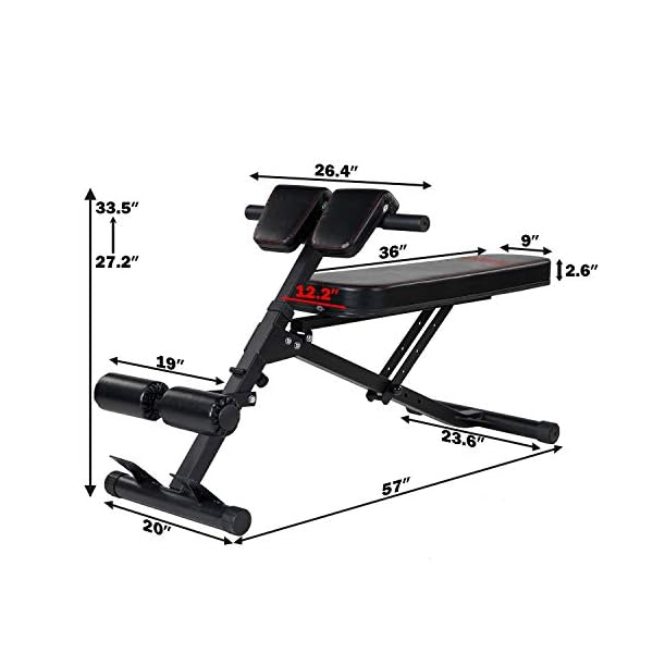 vanswe adjustable weight bench