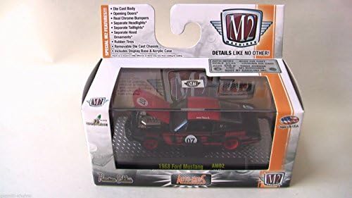 M2 Machines Auto Mods 1968 FORD MUSTANG BLACK AND RED PAINT PREMIUM EDITION 1:64 scale Rare New