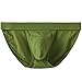 YuKaiChen Men's Briefs Seamless Underwear Low Rise Bikini Bulge Enhancing Army Green Medium