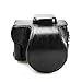 kinokoo PU Leather Cover Bag for fuji X-T100 Camera and 15-45mm Lens, Prective Case with Shoulder Strap-black