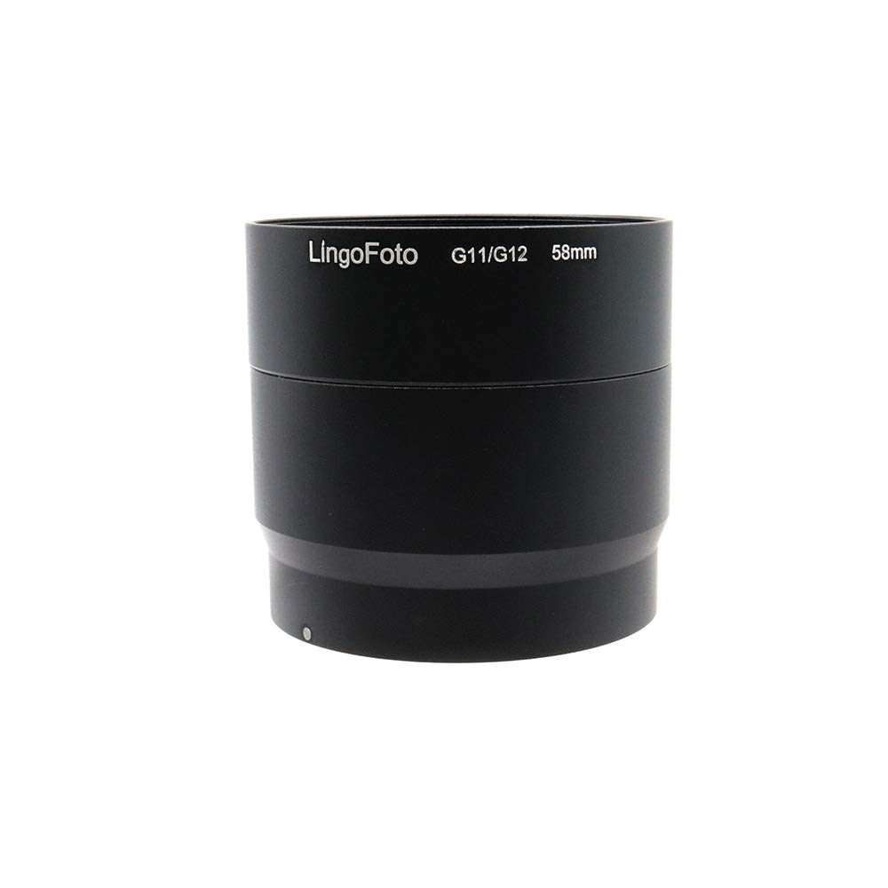 Lens Adapter Tube 58mm Two Pieces Metal Lens Filter Adapter Tube for Canon G10 G11 G12 Digital Camera, Replacement of LA-DC58K LingoFoto
