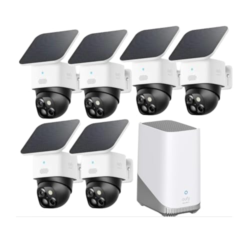 eufy SoloCam 6-Kamera-Set, Überwachungskamera Außen, ohne ABO, 4-GHz-WLAN