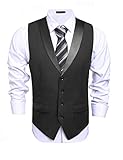 Coofandy Men's Suit Vest Slim Fit Casual Skinny Dress Waistcoat