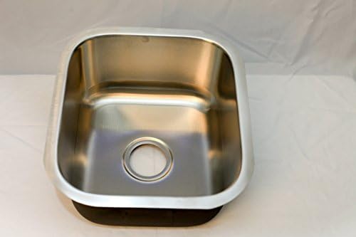 Undermounted Small Stainless Steel Single Bar Sink 12-5/8" x 17-15/16" x 7"