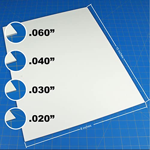 LITKO 8x10inch Polystyrene Flexible Craft Sheets Plasticard