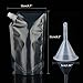 Shappy 10 Pieces Drinks Flasks Liquor Pouch Reusable Drinking Flasks Concealable Plastic Flasks with Funnel (420 ml)