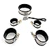SM Bondage Restraints Kit for Sex Metal Handcuffs Ankle Wrist Collar and Waist Restraints System Adult BDSM Toy,Malethumb 3