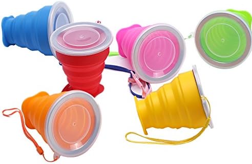 【Outdoor Foldable Cup】 Portable Silicone Telescopic Drinking Collapsible Folding Cup For Outdoor Travel Camping