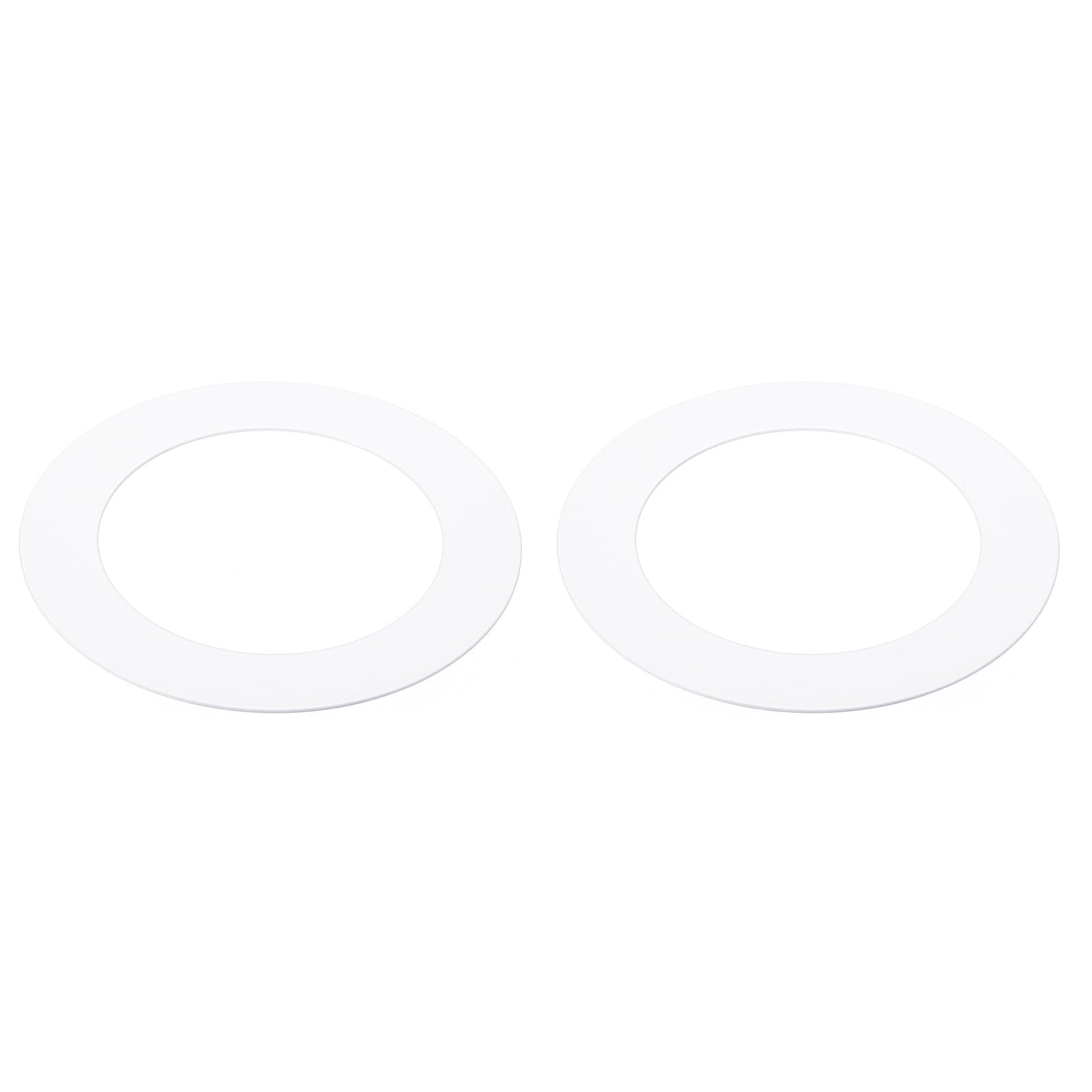 PATIKIL Metal Goof Trim Ring, 2 Pcs 3.78" OD 2.6" ID Circular Ceiling Light Trims Ring Recessed Light Cover Ring for Recessed Can Downlight, White