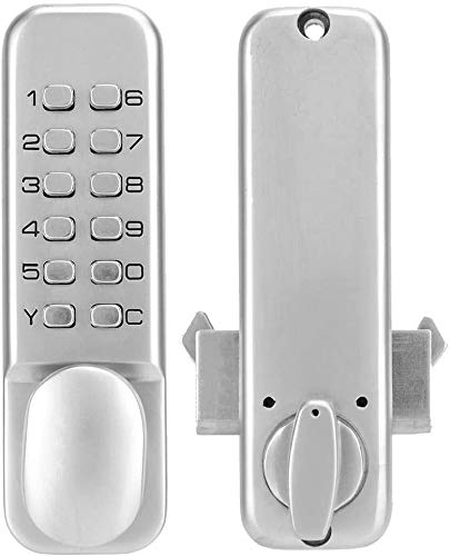 Digital Mechanical Password Key Door Lock, Sliding Door Password Lock 1-11 Digit Combination Door Latch for Kitchen Balcony Push Button Keypad Door Lock Knob for Home Security