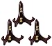 BANBERRY DESIGNS Folding Mahogany Wood Easels - Display Stands - Premium Quality - Picture Photo Small Book Holder - Pack of 3 Pieces - 5