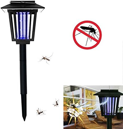 Aafly Solar Powered Outdoor Insect Killer/ Mosquito Killer Light- Bug Zapper &amp; Garden Light Function with 2 Modes, Hang or Stake in the Ground.