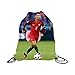 Ronaldo Jersey Style T-Shirt Kids Cristiano Gift Set Youth Sizes Premium Quality with Soccer Backpack, red, YM 8-10 Years Old