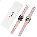 iitee Christmas Shiny Glitter Power PU Leather Bling Luxury iWatch Band Wristwatch Bracelet Strap Belt for Apple Watch (Salmon, 38 mm)