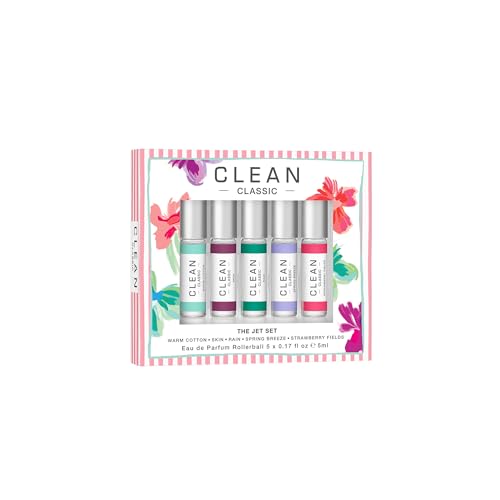 CLEAN CLASSIC Fragrance Discovery Gift Set, Travel Mini Size, Layerable Perfume for Everyday Wear, Long Lasting, Vegan, Phthalate-Free & Paraben-Free