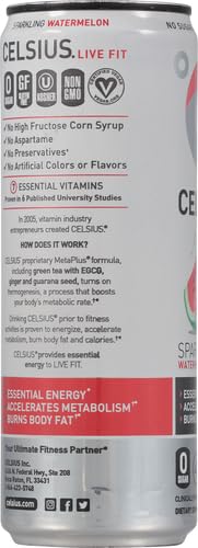 CELSIUS RTD SPARKING WATERMELON, 12 OUNCE