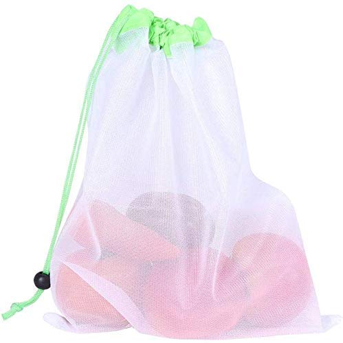 Wifehelper 12Pcs Reusable Produce Bags Eco Friendly Polyester Mesh Vegetable Fruit Toys Storage for Grocery Shopping Storage Vegetable
