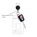2Pack Retractable Badge Holder Reel Clip Carabiner with Keychain and Vertical Style Heavy Duty ID Card Holders BY Ahobson