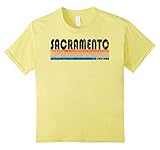 Kids Vintage 1980s Style Sacramento California T Shirt 4 Lemon