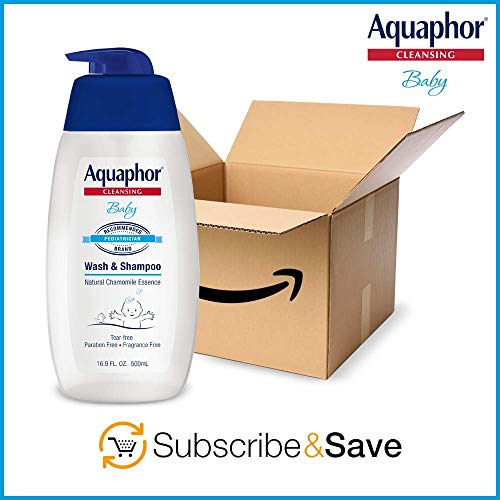 Aquaphor Baby Wash and Shampoo Mild, TearFree 2in1 Solution for