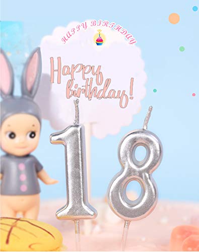 ZZPRO 10 PCS Cake Numeral Candles, Birthday Numeral Candles, Number 0-9 Glitter Cake Topper Decoration for Birthday Favor,Party Celebration - Thumbnail 3
