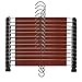 Tidy Living, 12 Pack, Wood Hangers with Clips Wooden Hangers Cherry: Clothes Hangers, Pant Hangers, Tie Hanger