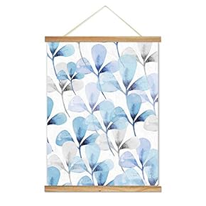 Hanging Poster NO Magnetic Wooden Framed, Colorful Leaves Fulfilled Home Wall Canvas Prints Decoration Ready to Hang - 18"x24" inches